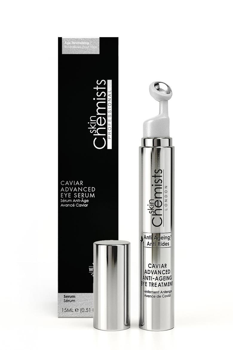 Caviar Advanced Anti-Aging Eye Treatment 15ml for Loss of Firmness, Fine Lines & Wrinkles, Alternate, color, White