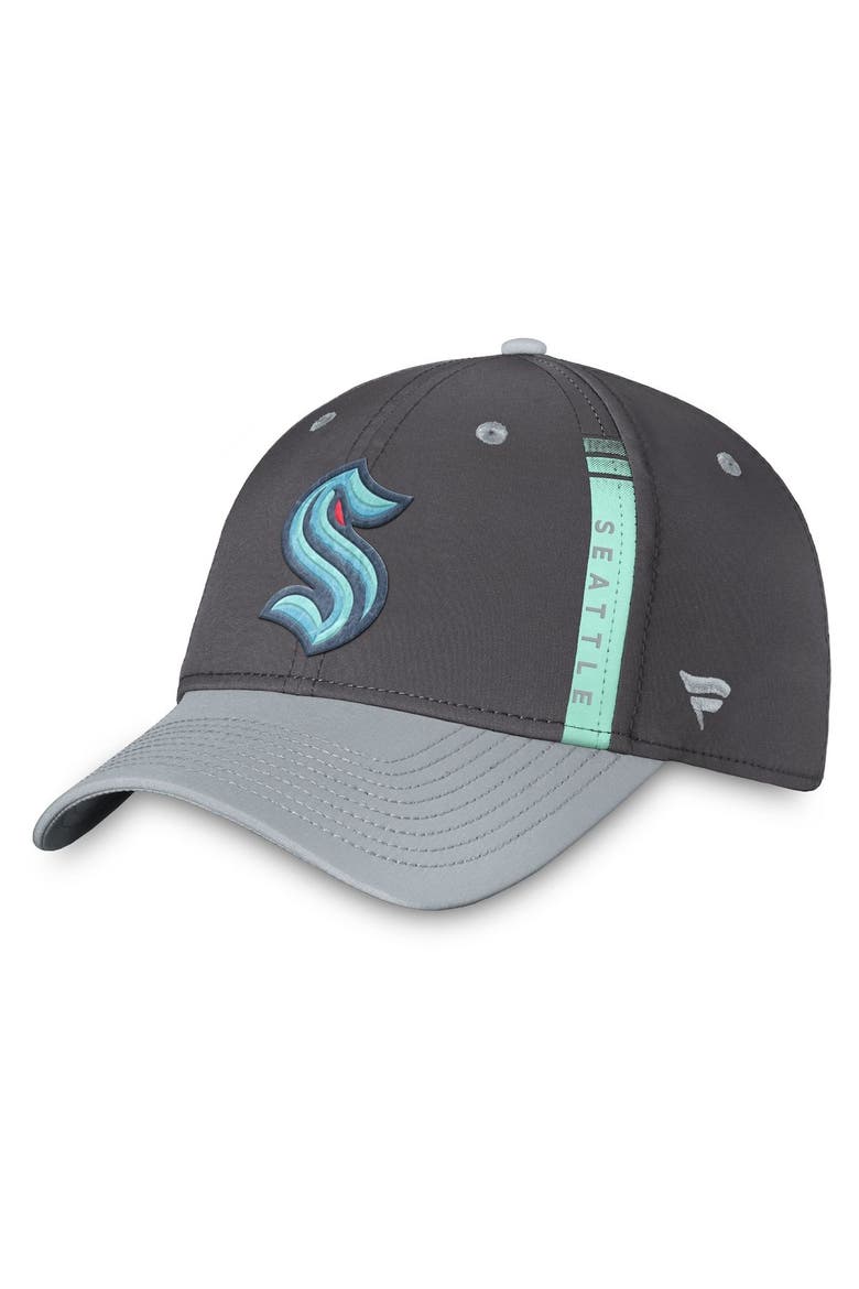 Men's Fanatics Branded Charcoal/Gray Seattle Kraken Authentic Pro Home Ice Flex Hat, Alternate, color, Charcoal