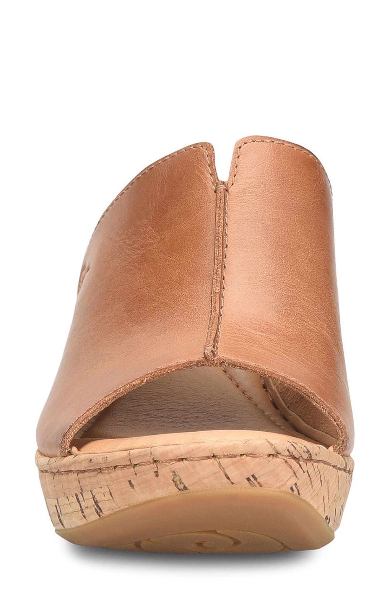 Børn Wedge Slide Sandal, Alternate, color, Tan Leather