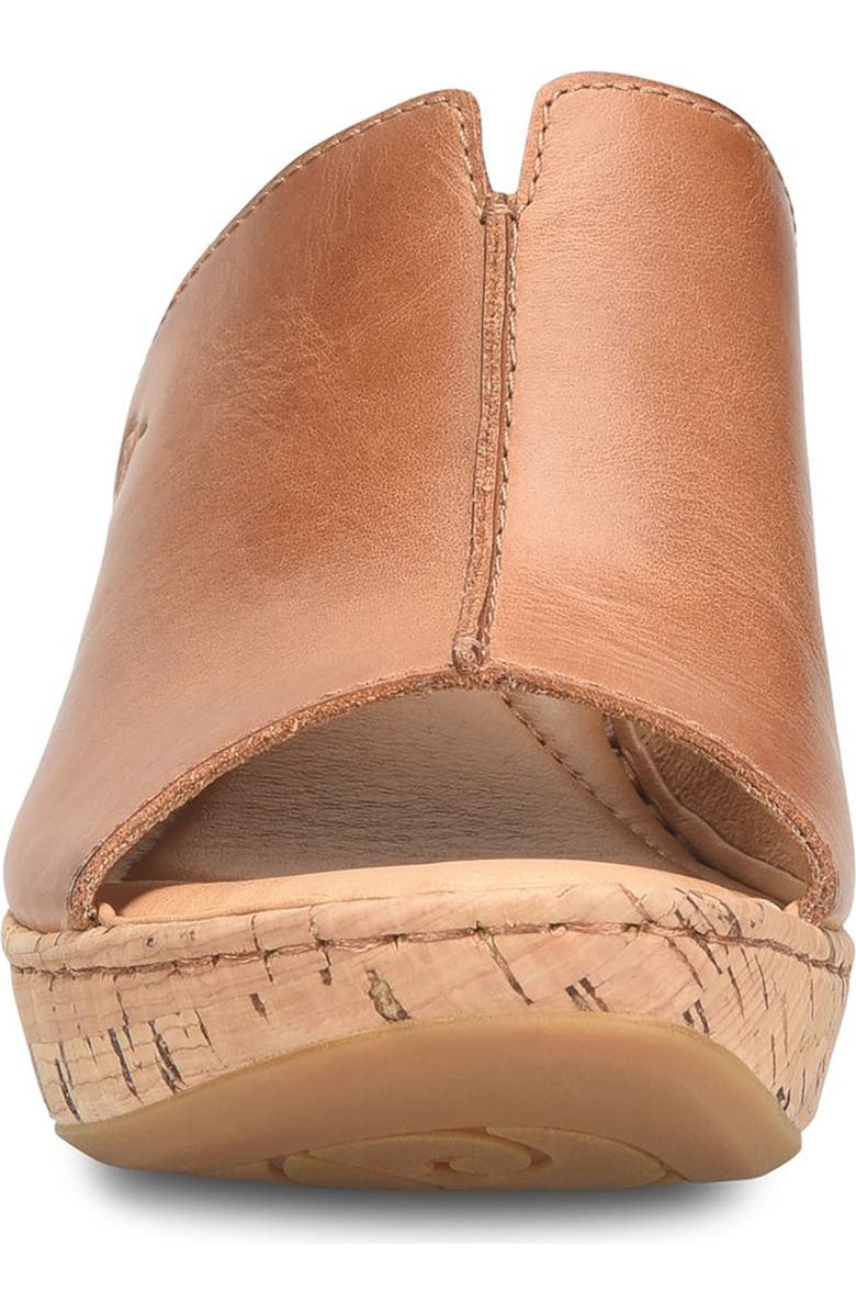 Børn Wedge Slide Sandal, Alternate, color, Tan Leather