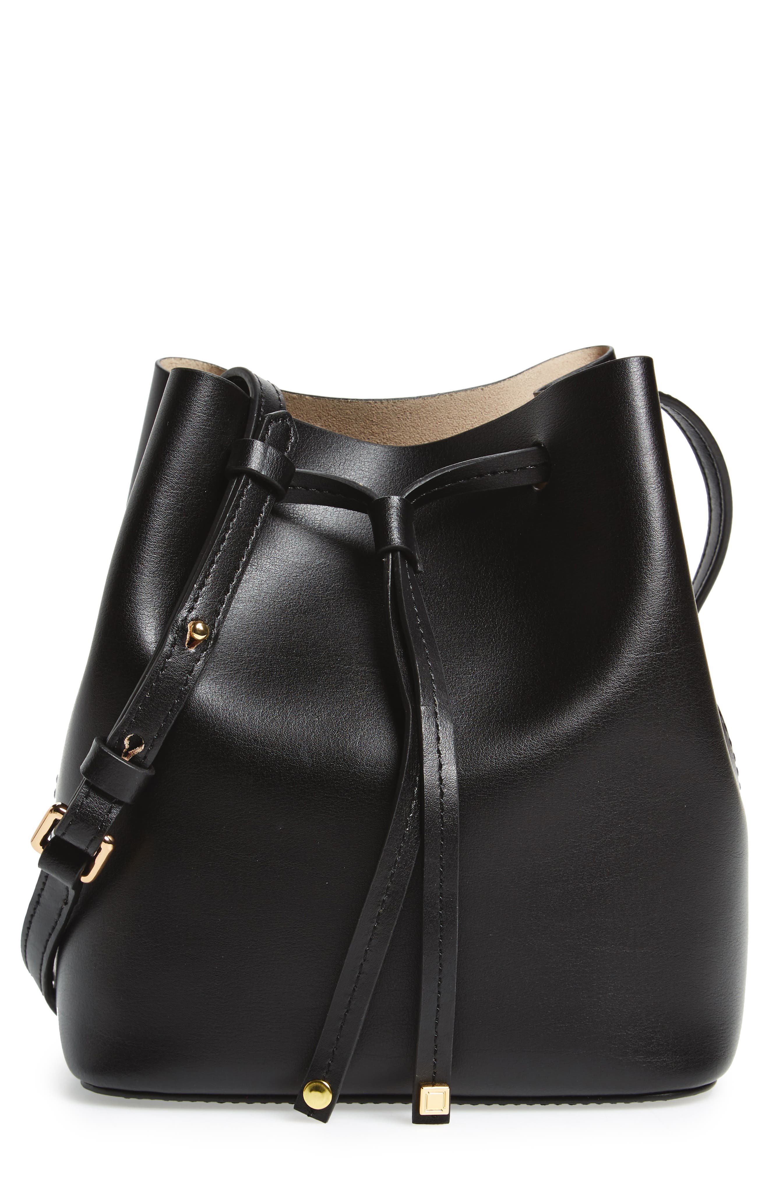 LODIS Los Angeles LODIS Small Silicon Valley Blake RFID Leather Bucket Bag, Main, color, 