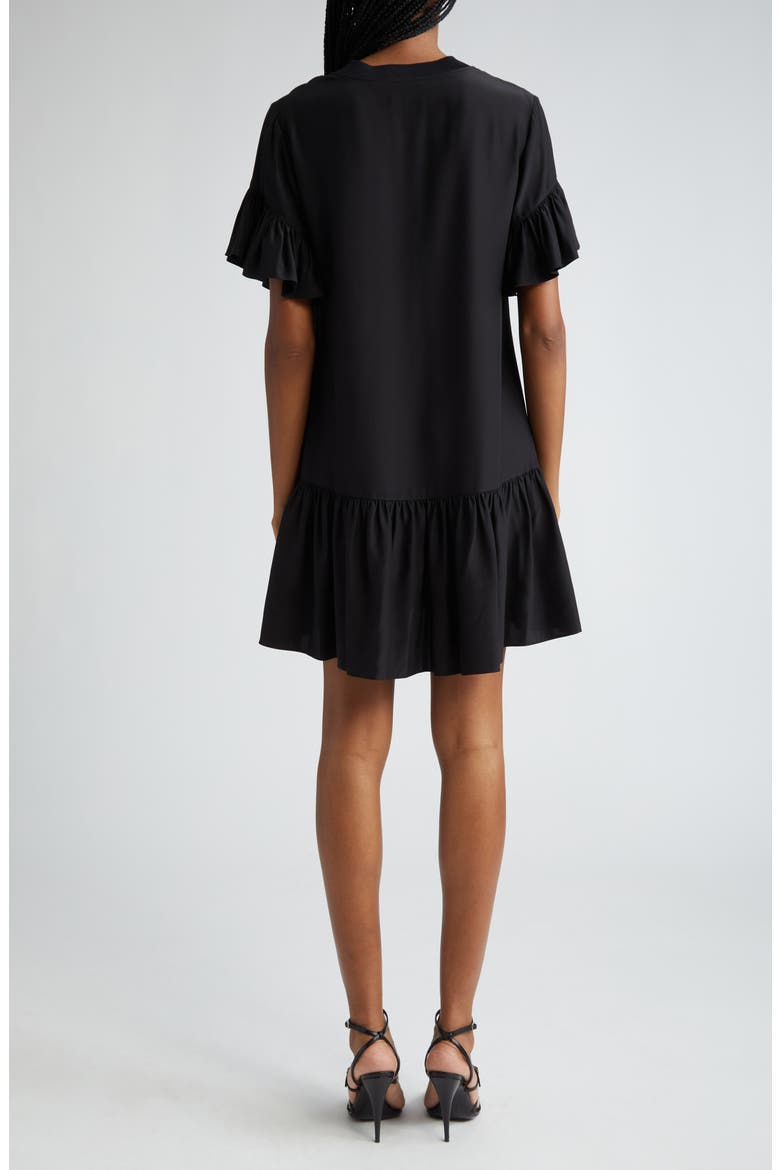 Leilah Silk Swing Dress, Alternate, color, BLACK