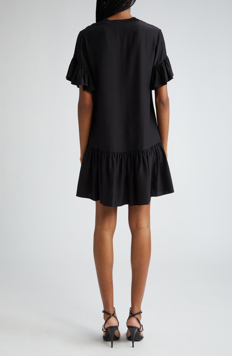 Cinq à Sept Leilah Silk Swing Dress, Alternate, color, Black
