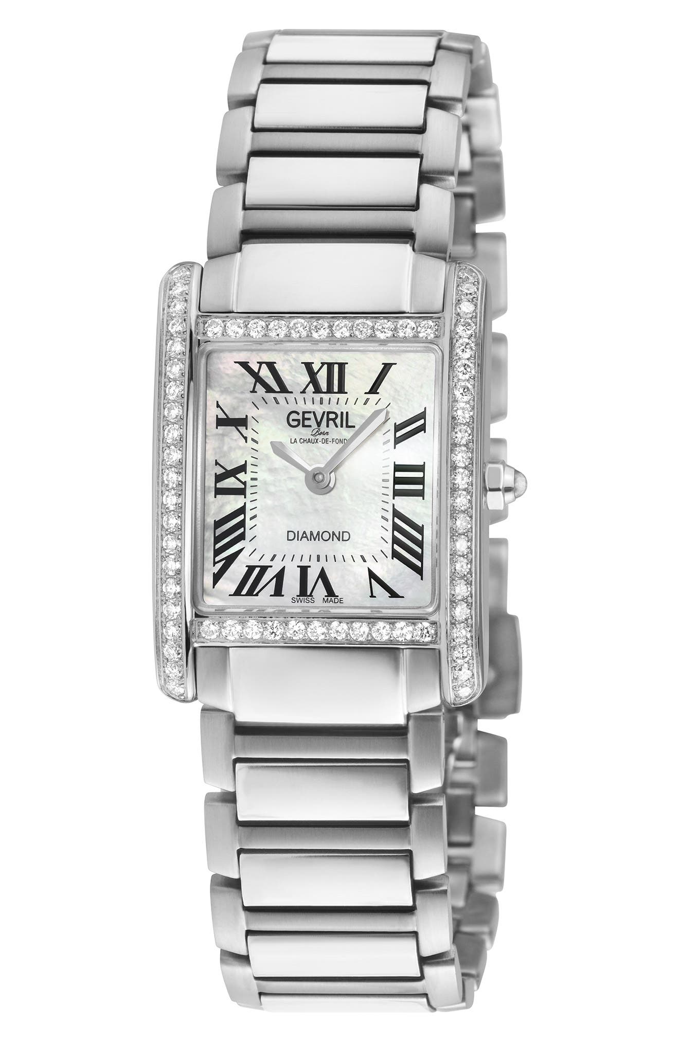 Regina Diamond Mother-of-Pearl Quartz Watch, 24mm x 32mm