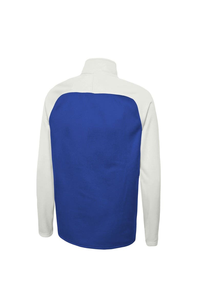 New Era Men's New Era Royal Los Angeles Rams Combine Authentic O-Line Raglan Half-Zip Jacket, Alternate, color,