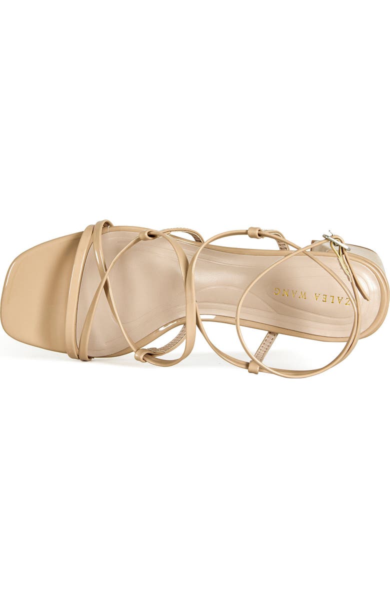 AZALEA WANG Anika Ankle Strap Sandal, Alternate, color, Beige