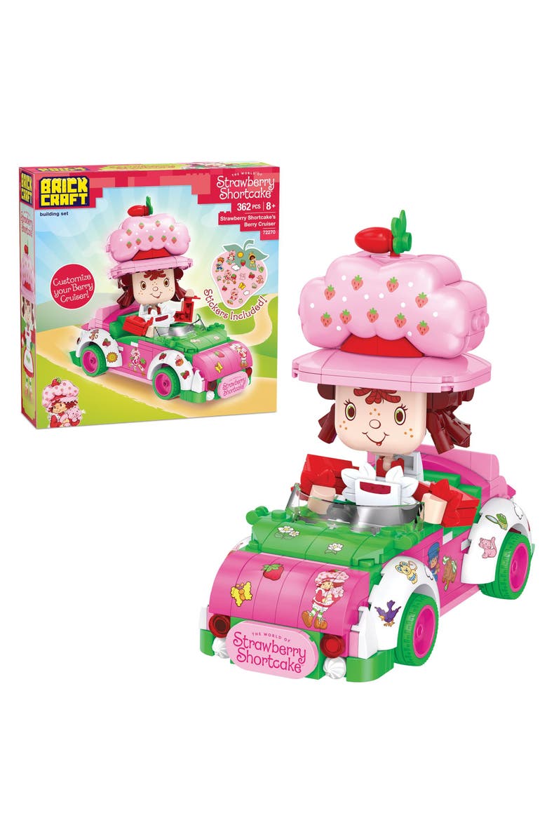 Brickcraft Strawberry Shortcake Berry Cruiser Building Set, Main, color, Pink