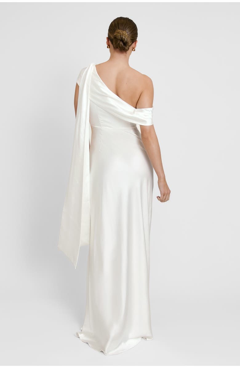 Six Stories Drape One Shoulder Bridesmaid Dress, Alternate, color, Ivory