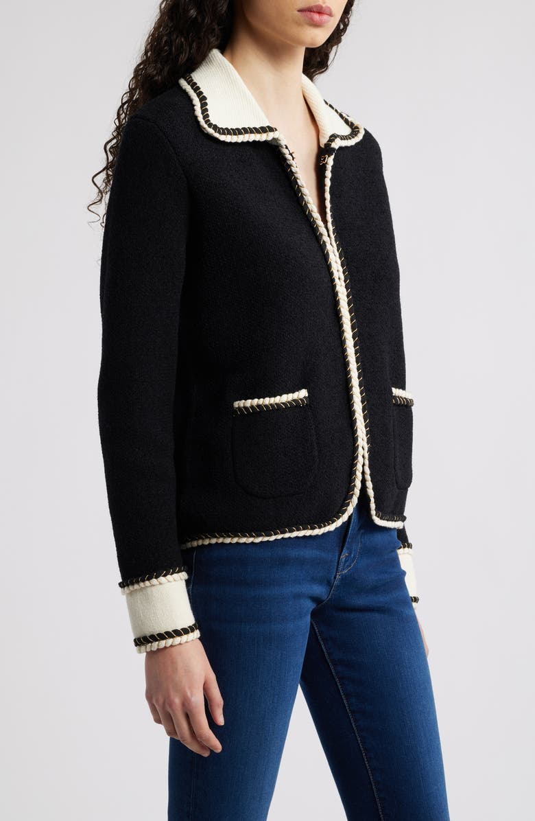 Elie Tahari The Chantria Braided Cardigan Jacket, Alternate, color,
