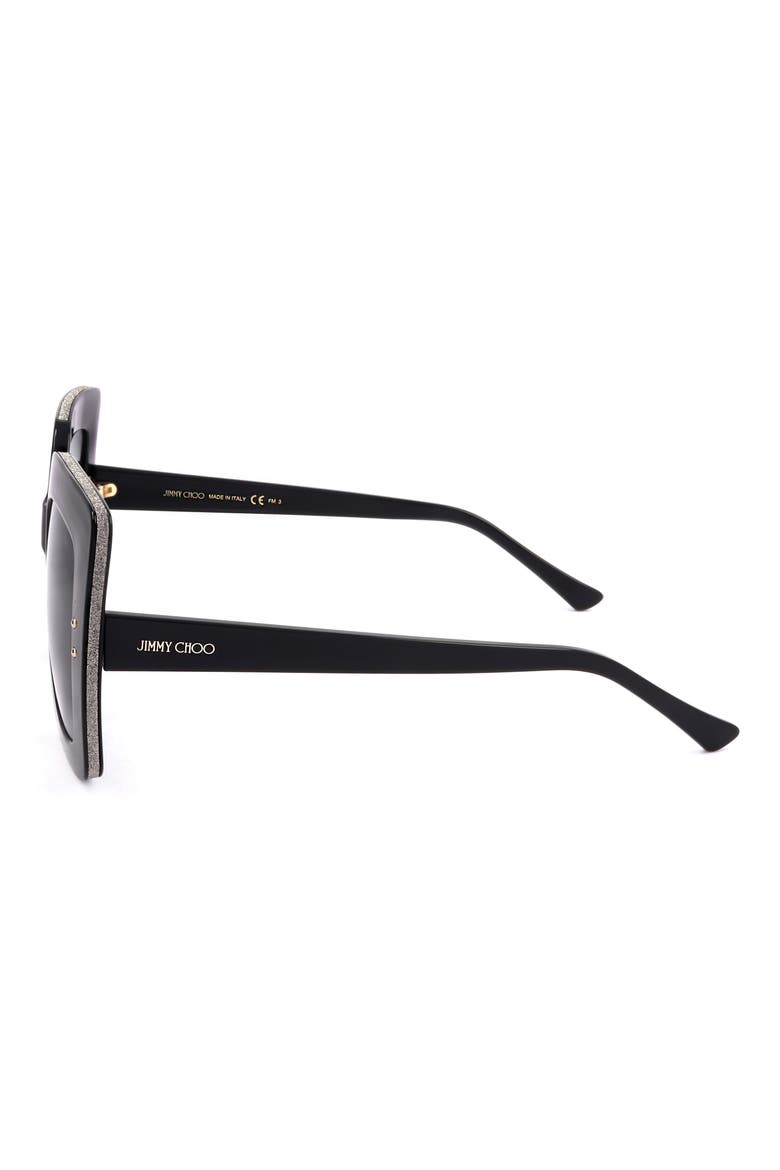 53mm Square Sunglasses, Alternate, color, BLACK