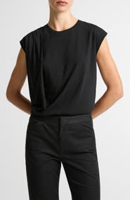 Vince Cap Sleeve Drape Top