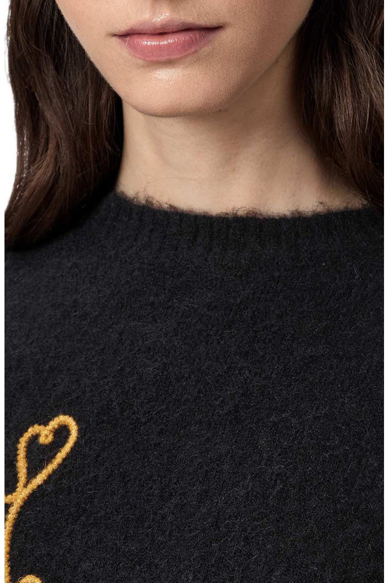 Unwind Jumper Crewneck Sweater, Alternate, color, BLACK
