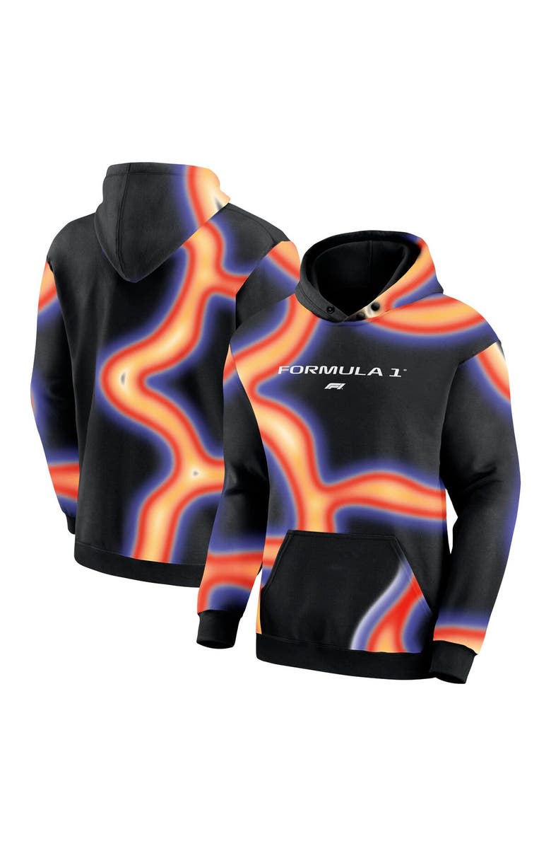 FANATICS Men's Fanatics Branded Black Formula 1 Heat Map Pullover Hoodie, Main, color,