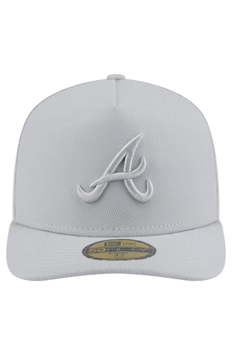 New Era Men's New Era  Gray Atlanta Braves Colorpack 59FIFTY Fitted Hat, Alternate, color, 