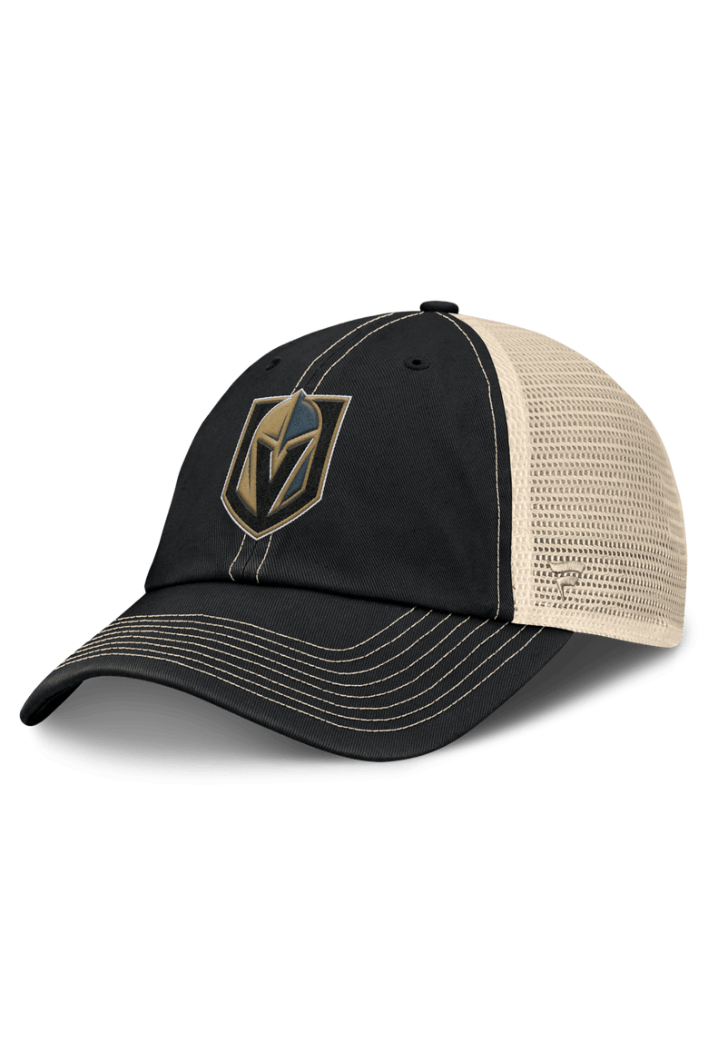 Men's Fanatics Black/Natural Vegas Golden Knights Rival Trucker Adjustable Hat, Main, color, Black