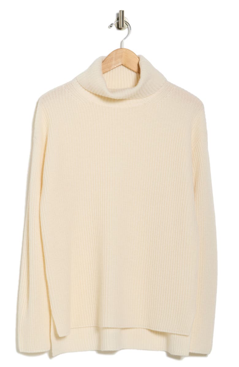 Nordstrom Wool & Cashmere Turtleneck Sweater, Alternate, color, Ivory Pristine