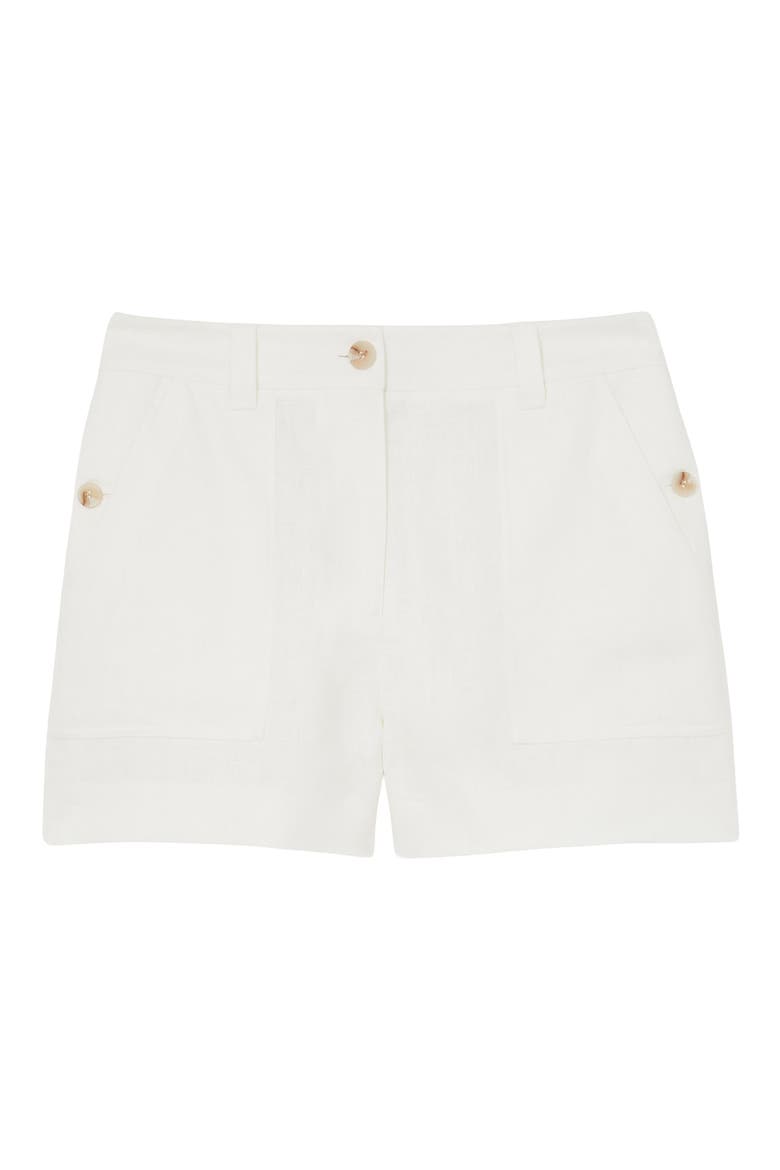 Ashby Linen Shorts, Alternate, color, WHITE