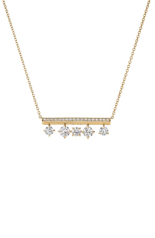 Hearts On Fire Barre Float Pendant Necklace In Yellow Gold/diamond