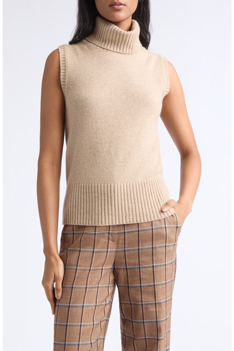 Mazzy Cashmere Sleeveless Sweater, Main, color, OATMEAL