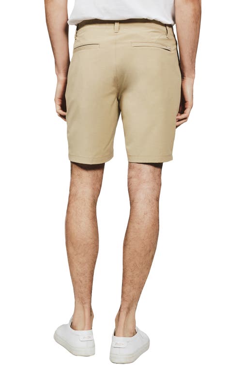 7 Diamonds Catalina 8-inch Flat Front Stretch Shorts In Neutral