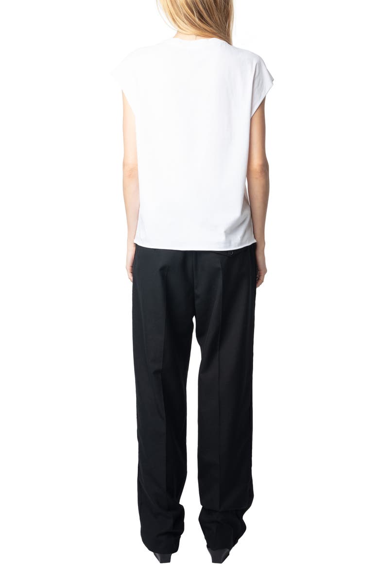 Zadig & Voltaire Cloe Rhinestone Embellished Guitar Wings T-Shirt, Alternate, color, 