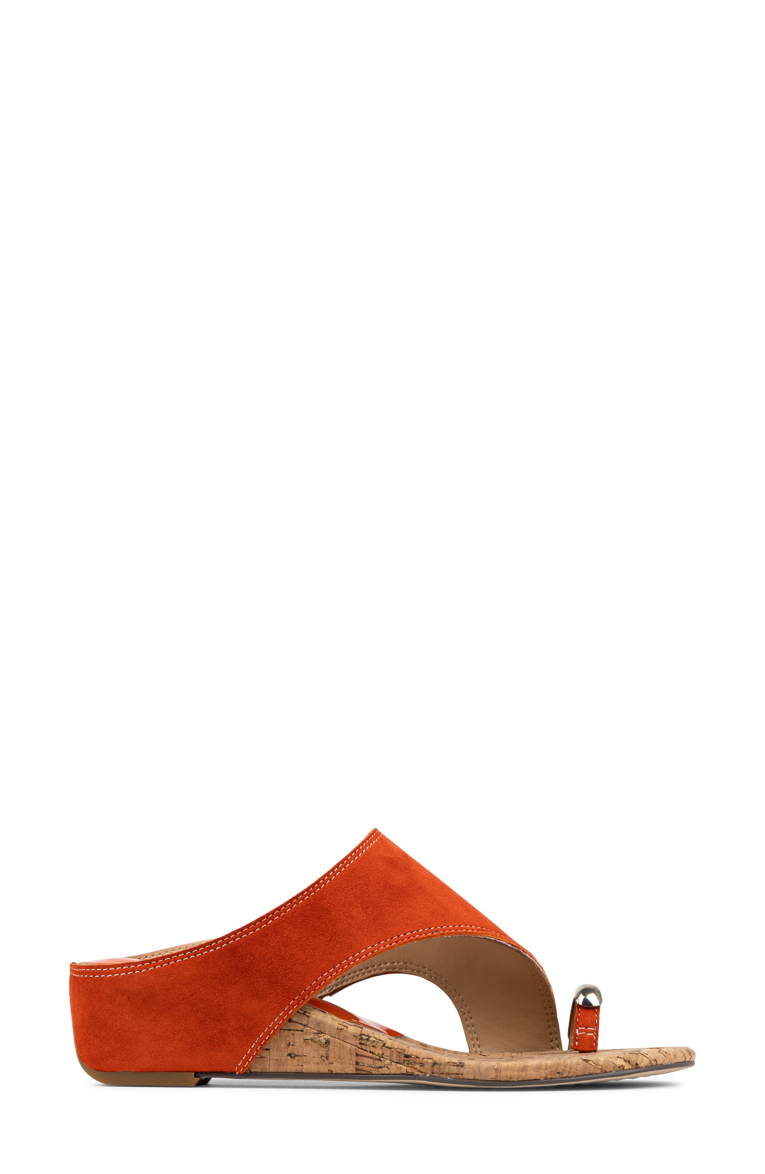 Vesna Toe Loop Wedge Sandal, Alternate, color, PERSIMMON