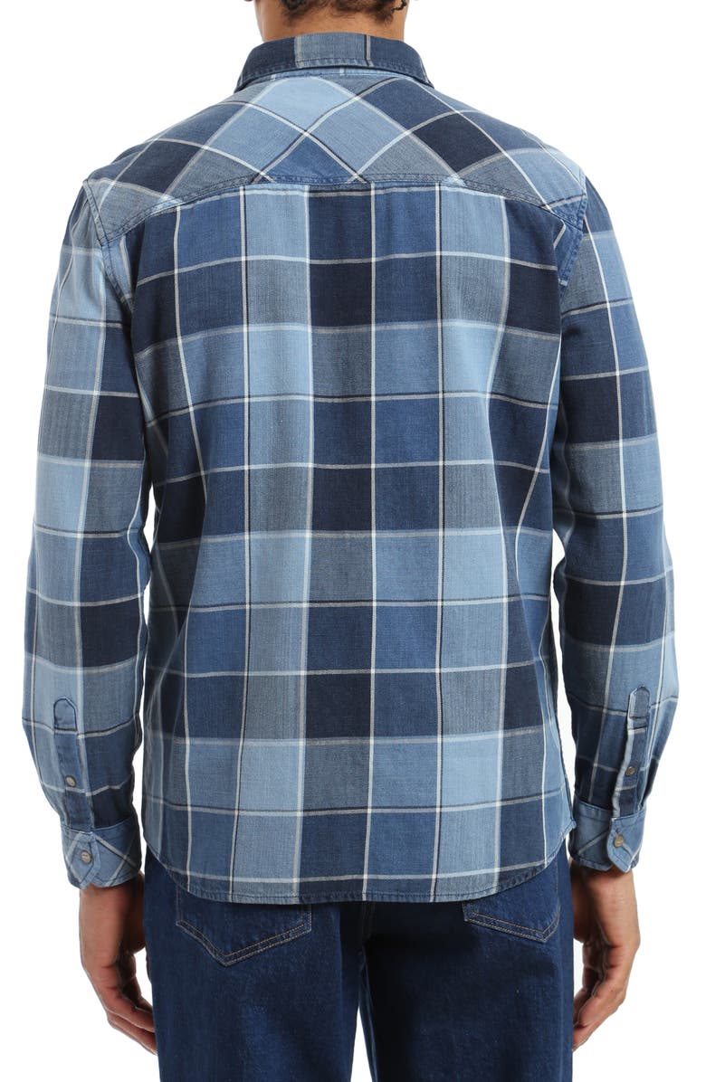 Mavi Jeans Check Brushed Twill Snap-Up Shirt, Alternate, color,