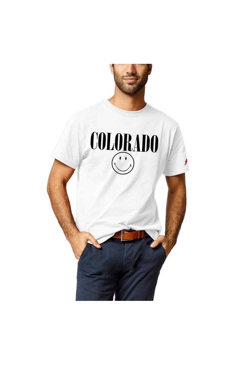 LEAGUE COLLEGIATE WEAR Men's League Collegiate Wear White Colorado Buffaloes Smiley All American T-Shirt, Alternate, color, White