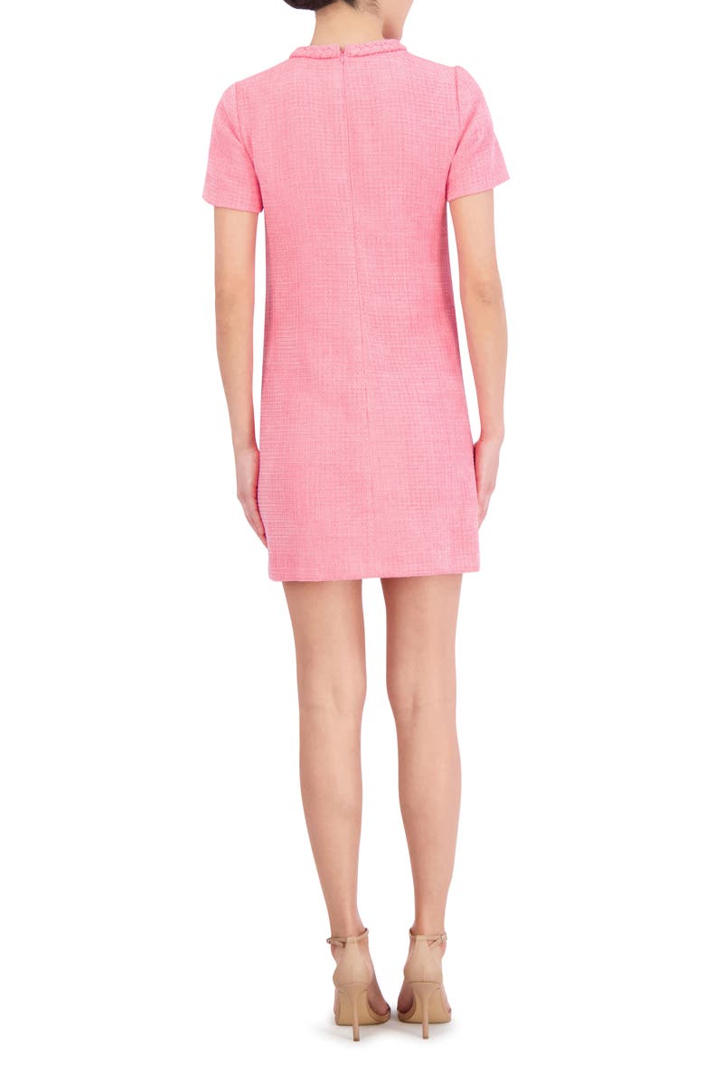 Eliza J Braid Detail Tweed Dress, Alternate, color, Pink