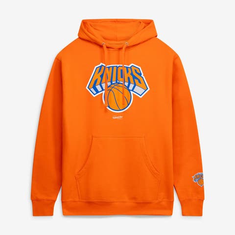 Men's Mitchell & Ness  Orange New York Knicks Fleece Hoodie