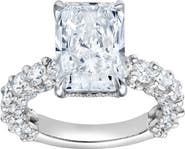LuvMyJewelry Maelis 14K Gold Radiant Lab Grown Diamond Hidden Halo Engagement Ring - 7.45 Cts