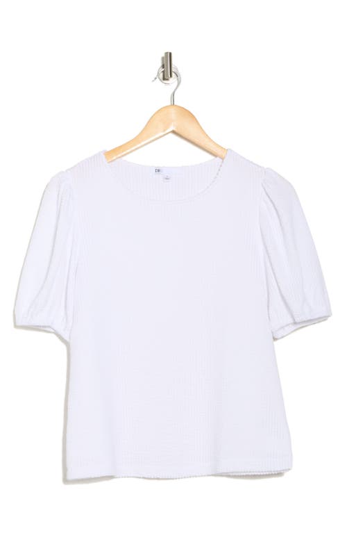 Daniel Rainn Rib Textured T-shirt In New White