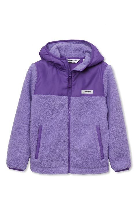 Kids High Pile Fleece Hooded Jacket