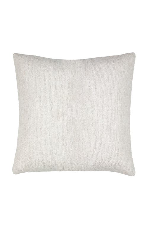 Elaine Smith Distinct Oyster Hand Macrame & Chenille Indoor & Outdoor Woven Accent Pillow