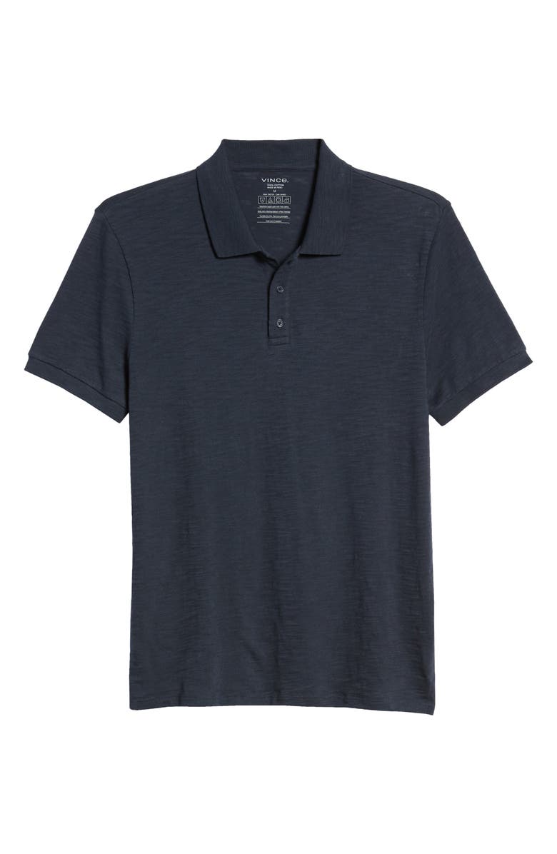 Vince Cotton Slub Jersey Polo, Alternate, color, Coastal