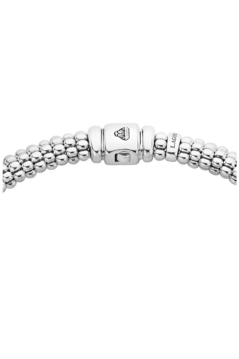 Black Caviar Pavé Diamond Collar Necklace, Alternate, color, SILVER/ CERAMIC/ DIAMOND