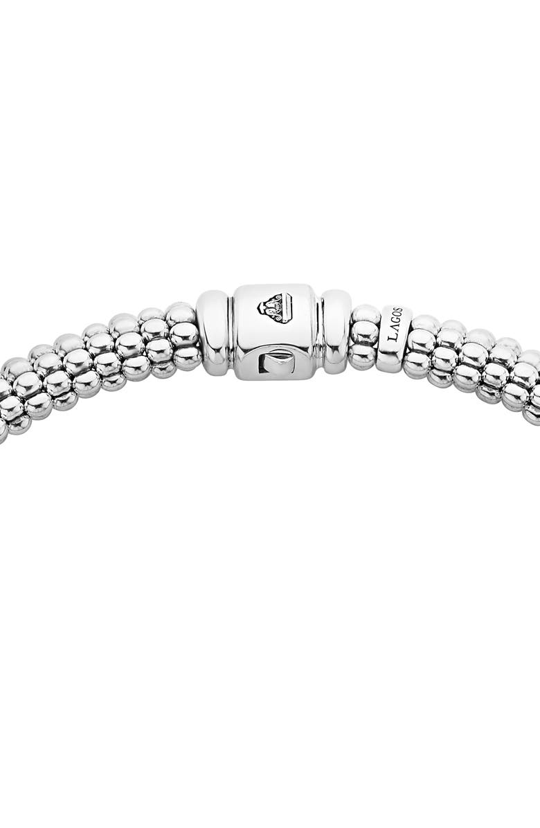 LAGOS Black Caviar Pavé Diamond Collar Necklace, Alternate, color, Silver/ Ceramic/ Diamond