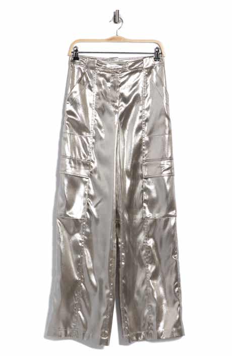 Simkhai Beatriz Metallic Wide Leg Cargo Pants