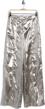 Simkhai Beatriz Metallic Wide Leg Cargo Pants