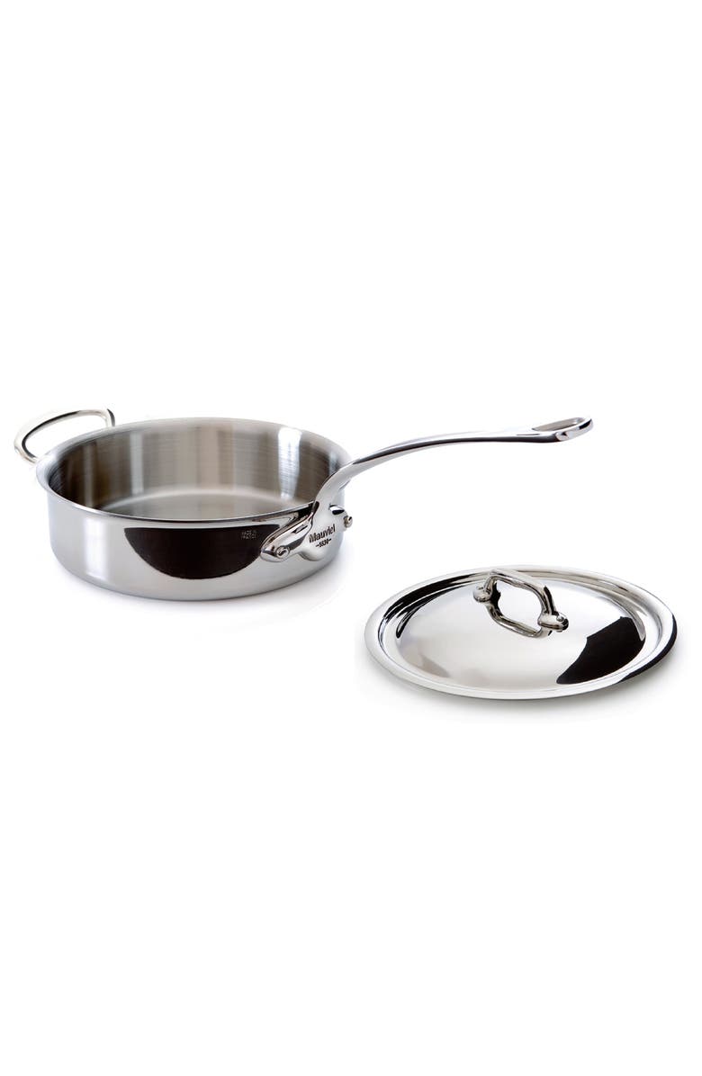 Mauviel M'Cook 3.2 qt. Stainless Steel Saute Pan & Lid, Main, color, Silver