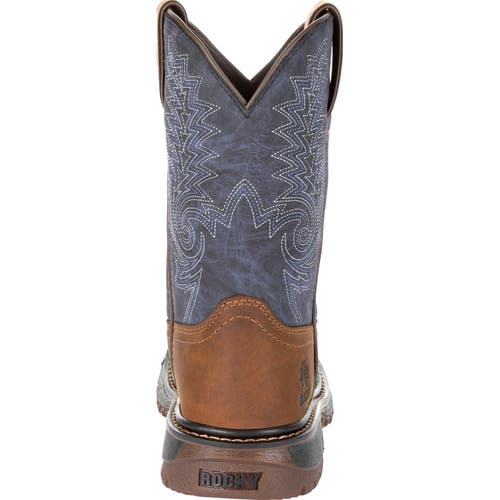 Rocky Padded Kids' Ride Flx Western Boot In Brown