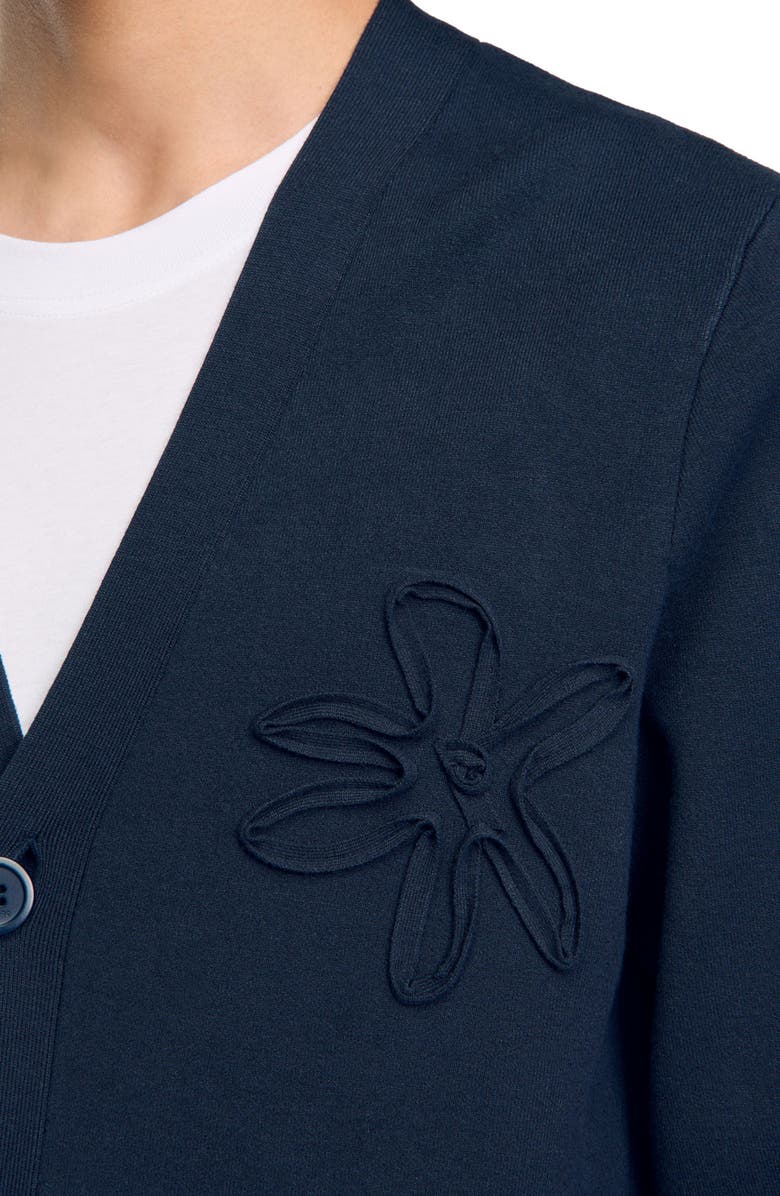 SANDRO Cardigan with flower detail, Alternate, color, 