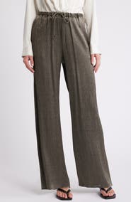 Nation LTD Paloma Plissé Wide Leg Drawstring Pants