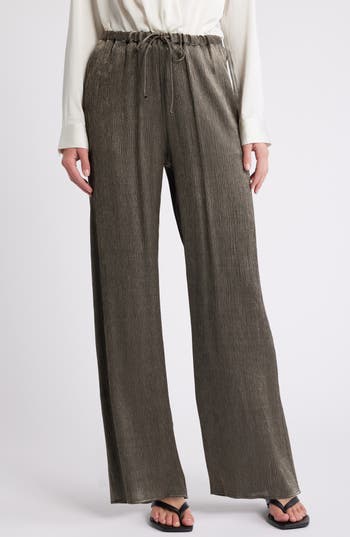 NATION LTD NATION LTD PALOMA PLISSÉ WIDE LEG DRAWSTRING PANTS
