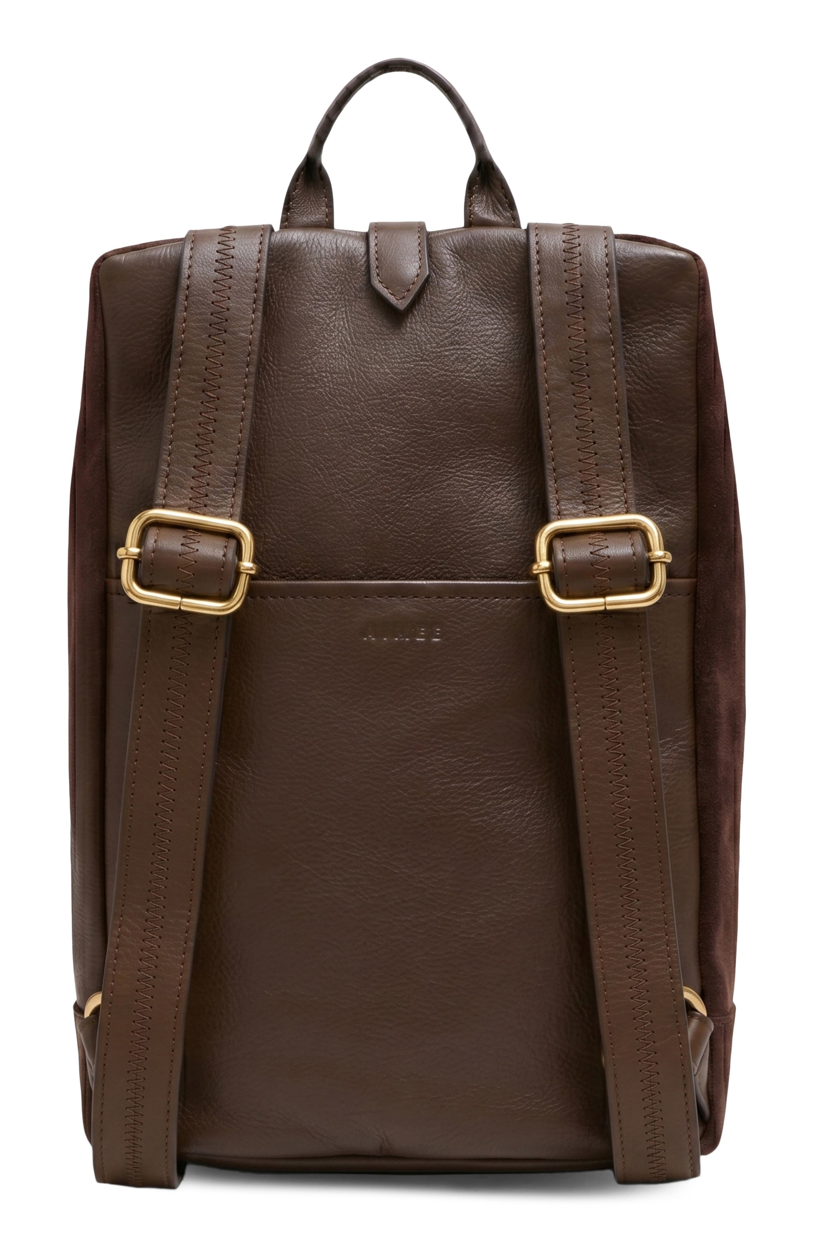 Tamitha Leather Backpack, Alternate, color, FUDGE SUEDE