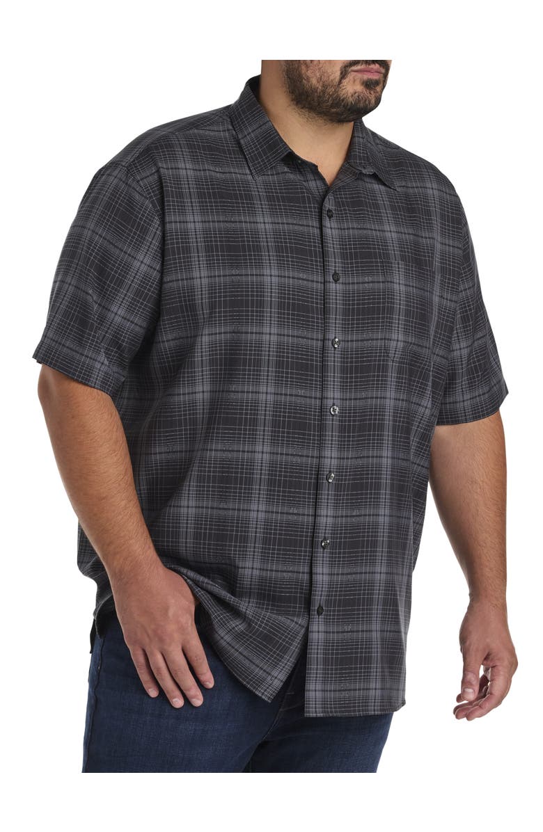 Synrgy by DXL Big & Tall Microfiber Large Plaid Sport Shirt, Main, color, 