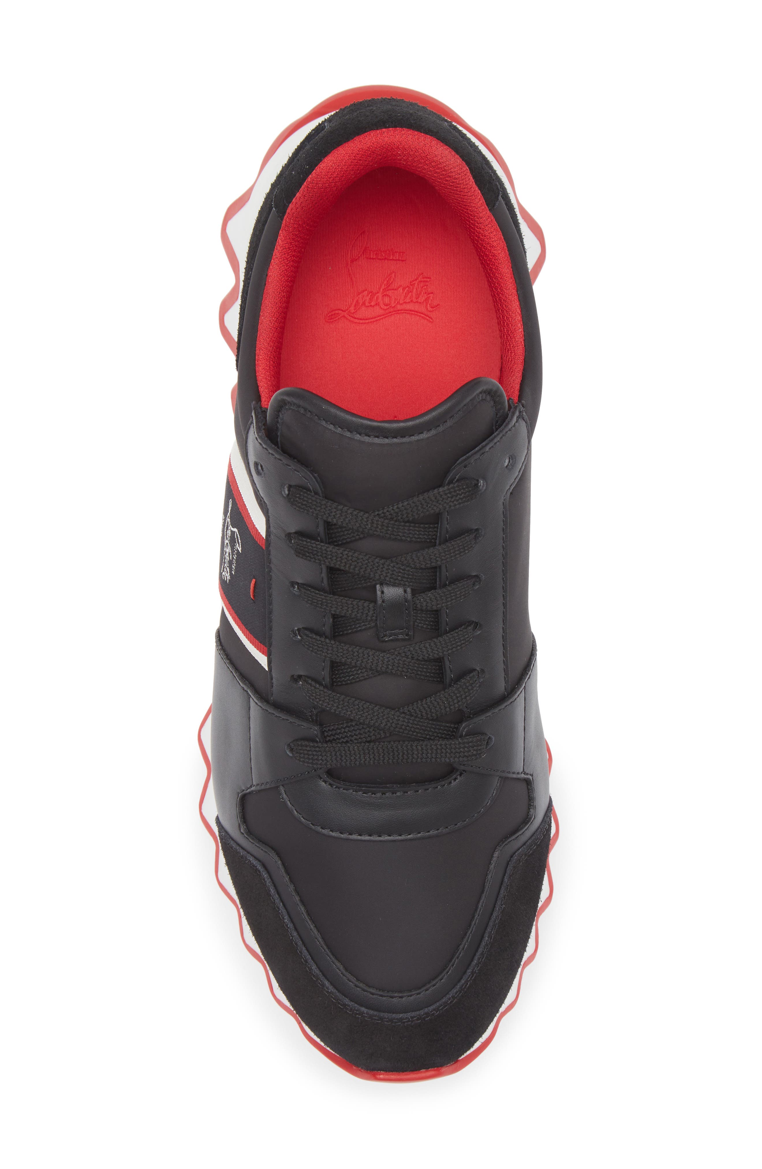 Christian Louboutin Nastroshark Low Top Sneaker, Alternate, color, Black