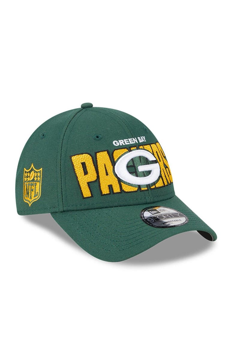 New Era Men's New Era Green Green Bay Packers 2023 NFL Draft 9FORTY Adjustable Hat, Main, color, 