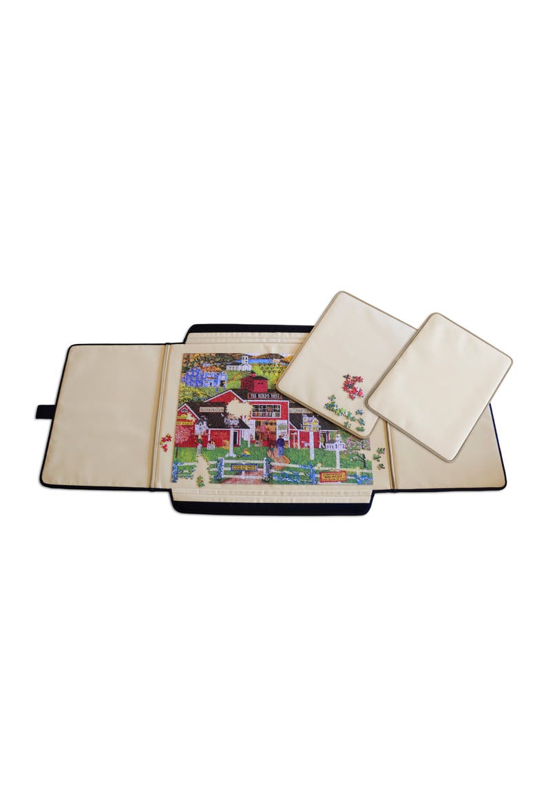 Folding Puzzle Table Mat - 23"x32", Main, color, Black
