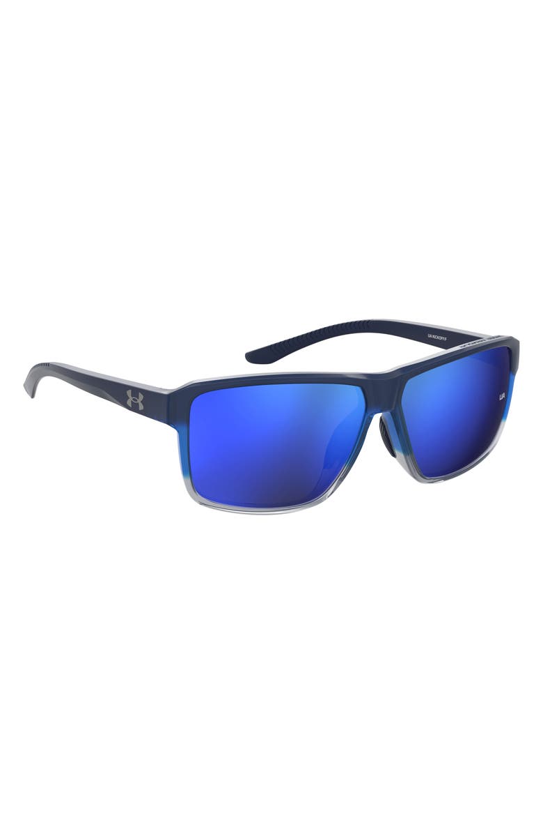 Under Armour Kickoff Square Sunglasses, Alternate, color, Blue Shaded Grey